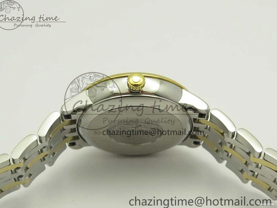 0512 Versatile De Ville Prestige Ladies 32.7mm SS MKF 1:1 Best Edition White MOP Dial Roman Markers on SS YG Bracelet MIYOTA 7967